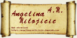 Angelina Milojičić vizit kartica